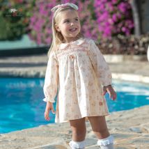 Dave Bella Mädchen Baumwolle Kleider Blumen Langarm Prinzessin Kleid Blumen mädchen Hochzeiten Kinder Kleider mit Haarband db1247782