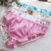 10 teile/los Seide höschen weibliche maulbeerseide mittlere taille plus größe slip seide plus größe xxl