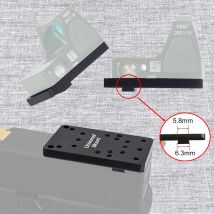 Universal-Montageplatte für Glock 17, hintere Anblick-Zielfernrohrplatte, Halterung, Basisadapter, passend für RM VISM M1 M2, Red Dot Sight