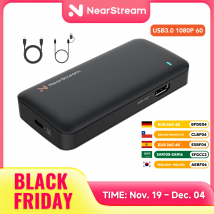 Scheda di acquisizione HDMI 4K 60fps, registratore di gioco USB 3.0 a latenza ultra bassa per PS5/Xbox/Switch/PC/Mac, Plug & Play, compatibile con OBS