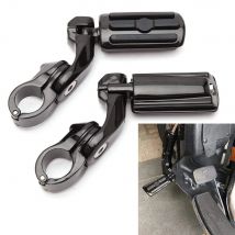 Motorcycle Highway Pegs Foot Rests For 1.25" Engine Guard-Harley Davidson Road Glide Electra Glide Road King Street Glide