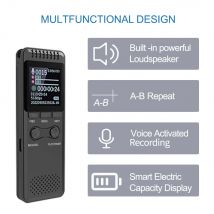 Vandlion V30C Digitaler Mini-Voice-Recorder, bunter Bildschirm, HiFi-MP3-Aufnahme, Passwortschutz für Interview, Besprechung, Rede