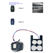 Massaggio a pressione d'aria per auto Supporto lombare pneumatico con 4 massaggiatori con pompa d'aria per vescica d'aria per cuscino posteriore universale per auto da 12 V
