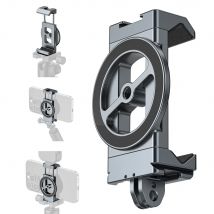 3-in-1-Handy-Stativhalterung aus Metall mit Arca / 1/4 Zoll / Gopro-Schnittstelle, Action-Kamera-Adapter, Handyhalter-Klemme für iPhone 16–12 GoPro