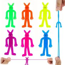 10/20PCS Spaß Klebrige Stretching Lächelndes Gesicht Kaninchen Menschen Prise Spielzeug Kinder Geburtstag Party Favor Weihnachten Karneval Erwachsene geschenk