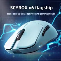 SCYROX V6 non-porous wireless mouse esports 40g 750IPS with 8k receiver fast response pixart 3950 high quality 8KHz web driver