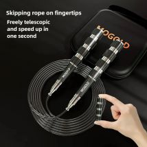 Verstellbares Teleskop-Springseil, tragbare Sport-Fitnessgeräte, Aerobic-Übungen zu Hause, Griff aus Aluminiumlegierung, Crossfit
