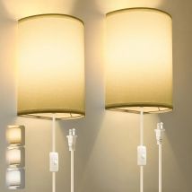 Plug-in-Wandleuchte, industrielle Wandleuchte mit Plug-in-Kabel, rustikale Wandleuchte, Nachttischlampe für Schlafzimmeratmosphäre