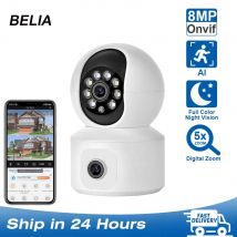 8MP WiFi IP Kamera Dual Objektiv Dual Screen Baby Monitor Home Security Kamera PTZ Auto Tracking CCTV Video Überwachung iCsee