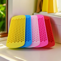150 fori Griglia di ghiaccio in silicone Mini stampo a forma di cuore 1 cm Vassoio per cubetti di ghiaccio Stampo per colla a goccia di cristallo fai da te Stampo per granuli di cera per vernice a