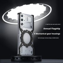 Magnetische Metallrüstung, abnehmbares X-Typ-Randloses Standgehäuse, für ZTE Nubia Red Magic 10 Pro Plus 9S 8S Pro+ leuchtende Hüllen