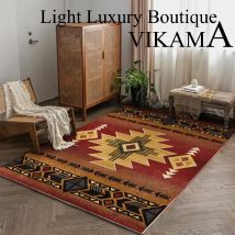 VIKAMA Bohemian Ethnic Crystal Plüsch Home Decor Teppich Couchtisch Studie schmutzabweisend maschinenwaschbar