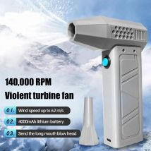Ventilador de chorro Turbo MMini de 140000RP, Motor sin escobillas, velocidad del viento ajustable, ventilador de conducto de mano, ventilador Turbo con pantalla de alimentación