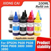 100ML 9 Farben Pigment Tinte Für Epson SureColor P600 P800 P808 Stylus Pro 3800 3880 7880 r3000 Drucker Refill pigment Tinte/1 Set