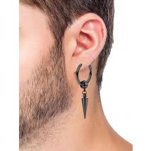 1Pair Cross Star Stainless Steel Black Dangle Pendant Punk Hanging Drop Earring for Man Leaf Feather Piercing Ear Y2K Jewelry