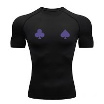 Grafische, sportliche, schnell trocknende T-Shirts für Herren, Fitnessstudio, Workout, Laufen, Kompressionsshirts, Unterhemden, Baselayers, T-Shirts, Tops, Activewear