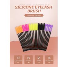 50 Stück Einweg-Mascara-Bürstchen aus Silikon, weiche Silikon-Make-up-Pinsel, sichere und einfache Anwendung für den persönlichen Gebrauch