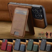 2 In 1 Detachable Leather Case For iPhone 16 17 Air 16E 15 14 13 12 11 Pro XS Max XR 8 Plus SE Mini Card Pocket Magnetic Cover