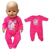 Puppenkleidung für 17" Babypuppen-Outfit Wintermantel Pelzspielanzug für 17 Zoll 43 cm Babypuppenkleidung Kinder Mädchen Geschenk