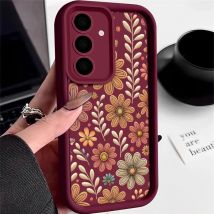 Cartoon-Sonnenblumen-Druckhülle für Samsung Galaxy A17 A57 A56 A16 A55 A15 A37 A35 5G S26 S25 S24 Ultra S23 S24 FE TPU Handyhülle