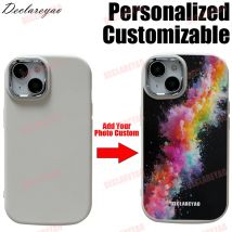 Personalisierte anpassbare DIY-Fotos-Coque für iPhone 16 Pro Max 16e 15 Plus 14 13 12 11 X XS XR 7 8 SE 2020 2022 Hüllenhüllen