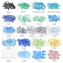 5A Nano-Perlen, rund, Brillantschliff, grün, blau, rosa, gold, schwarz, für Hochtemperatur-Wachseinlagen in Schmuck