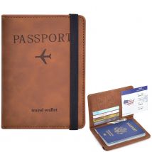 Porta passaporto per viaggi essenziali Custodia a portafoglio per passaporto per accessori da viaggio, porta libri per passaporto per donne/uomini