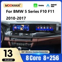 Dual 12,3'' Bildschirm Carplay Android 13 Für BMW 5 Serie F10 F11 2010 ~ 2017 Auto Multimedia Player GPS navigation Kopf Einheit Radio