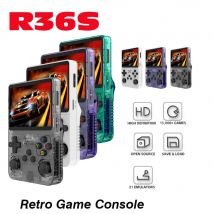 128G R36S retro game console 3.5-inch Linux open-source system portable handheld game console with 64G 128G for children gifts