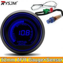 AD 52 mm Luft-Kraftstoff-Verhältnis-Messgerät + Sensor AFR Digitalanzeige Luft-/Kraftstoff-Verhältnis Auto-Messgerät für 12 V Auto-Luft-Kraftstoff-Verhältnis-Messgerät-Kit
