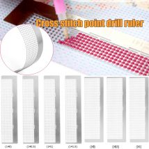 5D-Diamant-Mallineal, 1220 Löcher, Metall-Diamant-Mesh-Lineal, 155 x 70 mm, rundes Bohrer-Einstell-Fix-Werkzeug, praktisch für Kunsthandwerk
