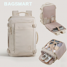 BAGSMART Zaino da viaggio Zaino a compressione sottovuoto di grande capacità da donna Borsa per laptop da 15,6 pollici Impermeabile Espandi Zaini da uomo