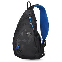 Mixi Mode Rucksack für Männer eine Schulter Brusttasche männliche Messenger Jungen College School Tasche Reise kausal schwarz 17 19 Zoll