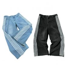 Y2K Baggy Jeans Hohe Qualität Gestickte Gestreifte Harajuku Jogginghose Männer Frauen Hip Hop Streetwear Casual Wischen Breite Bein Denim