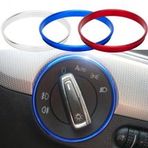 Auto Faro Interruttore Trim Anello Adesivo Per Volkswagen VW Golf Tiguan MK2 T-ROC Golf Jett MK5 MK6 Passat B6 B7 CC Touran