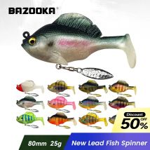Bazooka Swimbait Angeln Weicher Köder VIB Jig Sinking Spinnerbait Blei T Schwanz Shad Löffel Wobbler Silikon Für Hecht Bass Winter Köder
