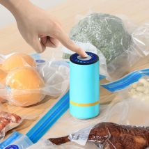 Mini sellador al vacío de mano para cocina, bolsa comprimida, bomba eléctrica, máquina selladora al vacío, ahorrador de espacio para ropa, organizador de alimentos