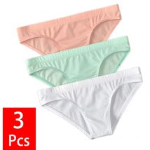 3 teile/los Herren Höschen sexy Mann Unterwäsche Slips mittlere Taille bequeme Unterhose u Ausbuchtung Beutel atmungsaktive Baumwolle männliche Unterwäsche