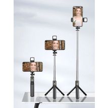 Selfie Stick Wireless Tripod Stand with Light Bluetooth Remote Extendable Tripod for iPhone Mobile Phone Tiktok Live Streaming