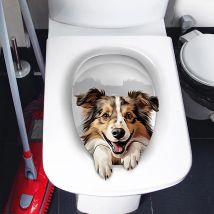 1pc PVC wasserdichte Neuheit Toiletten sitz Katze Hund Toilette Aufkleber Wanda uf kleber Tier/WC Zubehör für zu Hause Badezimmer Dekor