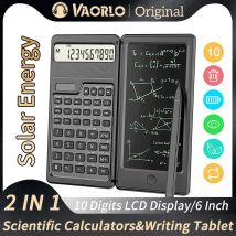 Vaorlo 2 in 1 faltbare wissenschaft liche Taschen rechner mit 6-Zoll-Schreibtafel digitale Zeichenblock grafik für Büro Business School