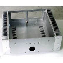 Obudowa wzmacniacza klasy A z pełnego aluminium do samodzielnego montażu, obudowa wzmacniacza z wskaźnikiem VU, super odprowadzająca ciepło, obudowa wzmacniacza po wzmacniaczu 430x390x155 YJ 157