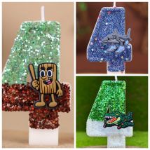 Brainrot Abstrakcyjne Zwierzę Cyfry Cyfrowe 0-9 Świeczka Dekoracja Tortu Urodzinowego dla Dzieci Akcesoria na Przyjęcie w Stylu Kreskówkowym