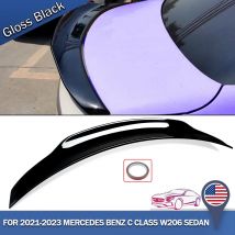 Per il 2022-23 MERCEDES BENZ W206 C-CLASS PSM STYLE GLOSS BLACK TRUNK SPOILER WING