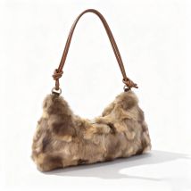 MEW Vera pelliccia di visone Pelliccia naturale Nuvola Borsa invernale in pelliccia spessa Borsa a tracolla singola per donna Borsa da donna alla moda da sera soffice