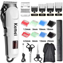 Kemei Haarschneidemaschine KM-809A Haarschnittmaschine Drahtloser Trimmer Männer Professionelle Haarschneidemaschine Wiederaufladbare Haarschnitt Barberkemei