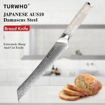 Tuowho 8.5 "Brotmesser scharfe Kante gezackte Kuchen messer Chef ergonomischen Harz griff Küche schneiden Brot Toast Baguette Werkzeuge