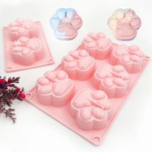 Multicavity Katzenpfote Silikon Seifenform Tier Kerze Harz Gipsform DIY Schokolade Gelee Kuchen Eiswürfel Herstellung Schreibtisch Dekor Geschenk