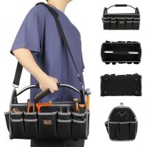 16-18 Zoll wasserdichte Werkzeugtasche 1680D Oxford Canvas Multifunktionale Werkzeugtasche Große Kapazität Schraubenschlüssel Schraubenreparatur Aufbewahrungsorganisator