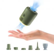 HENGDUAN Tragbare Luftpumpe, Mini-Luftpumpe mit Campinglicht, USB-C-Aufladung, für Isomatten, Luftmatratze, Vakuumbeutel,